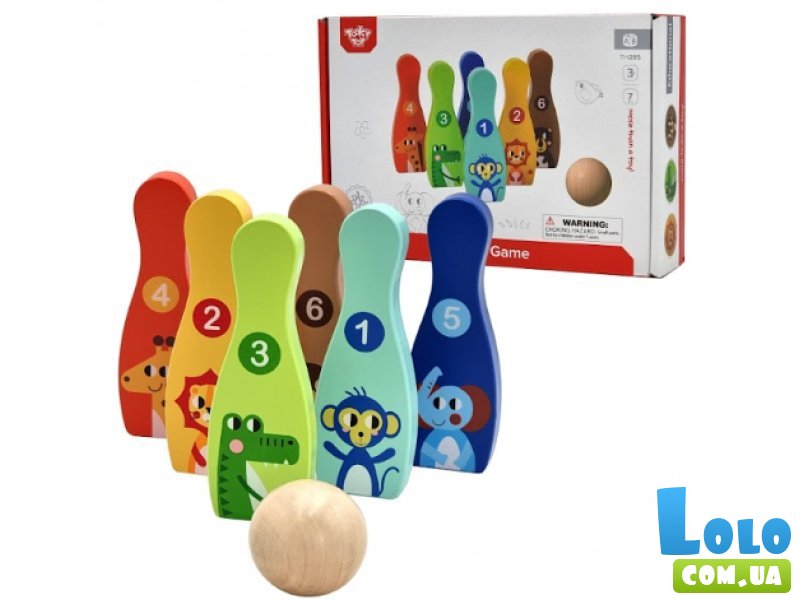 Деревянная игра Веселый боулинг, Tooky Toy