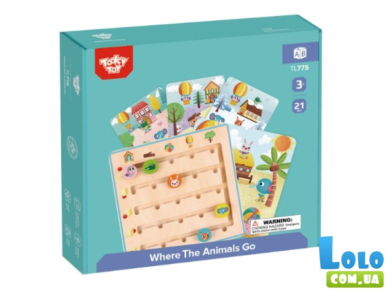 Настольная игра Куда следует животное, Tooky Toy