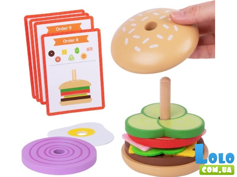 Развивающая игра с карточками Создай свой бургер, Tooky Toy