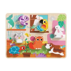 Рамка-вкладыш объемная Домашние животные, Tooky Toy