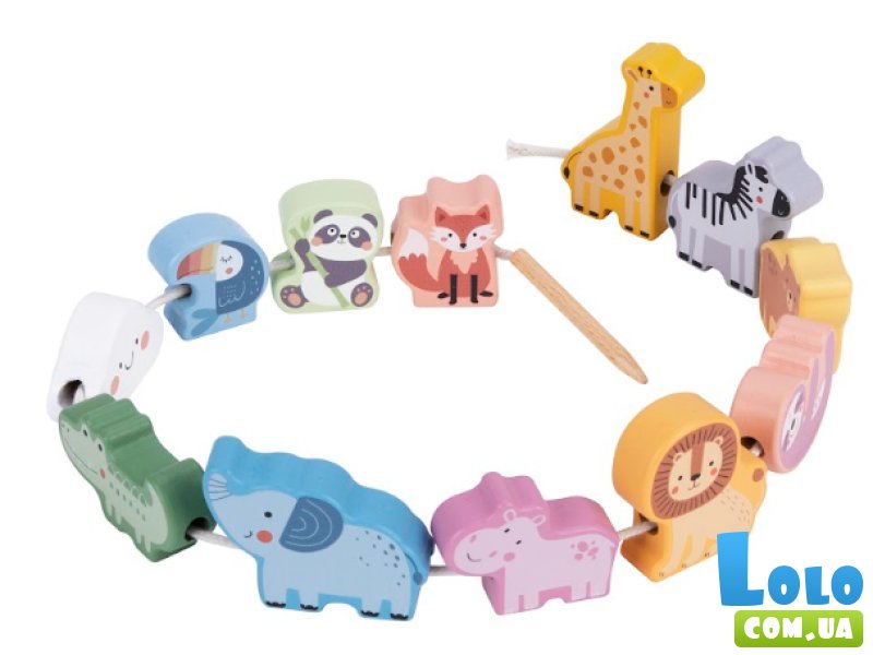 Деревянная шнуровка Зоопарк, Tooky Toy