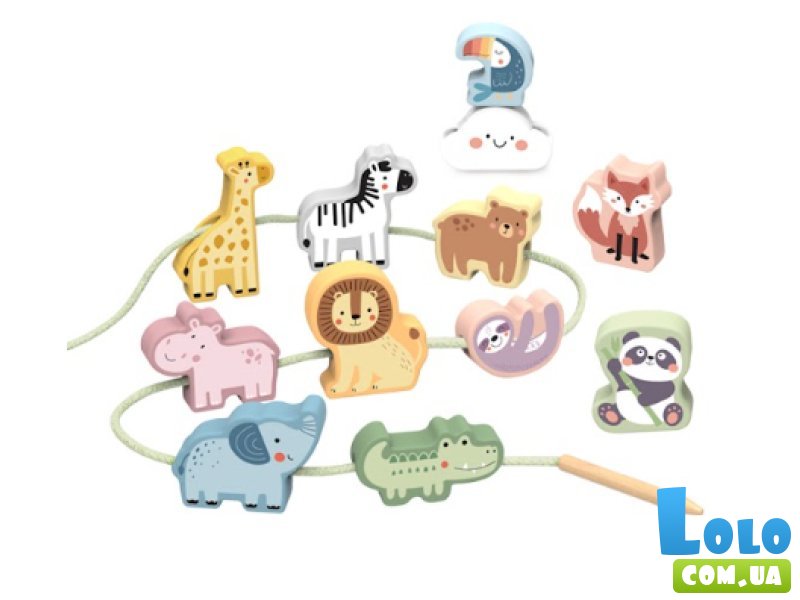 Деревянная шнуровка Зоопарк, Tooky Toy