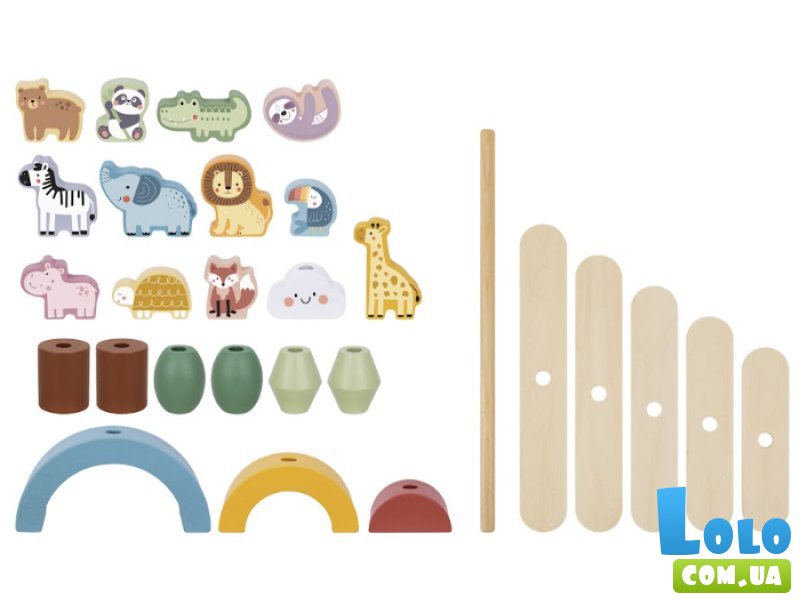 Деревянная игра-балансир Зоопарк, Tooky Toy