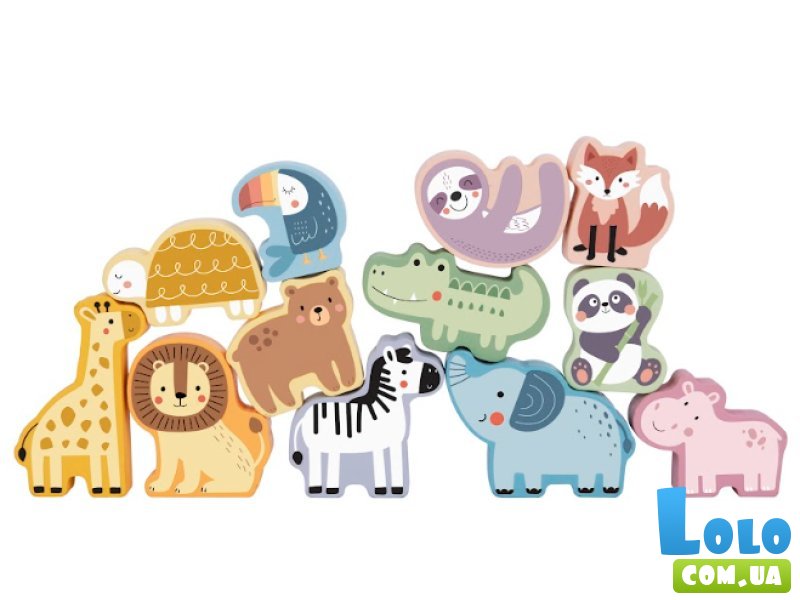 Деревянная игра-балансир Зоопарк, Tooky Toy