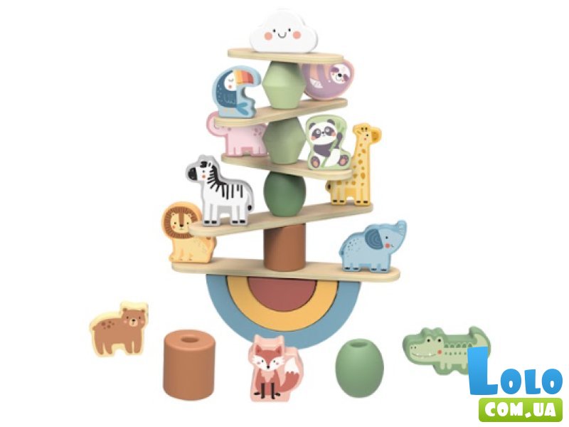 Деревянная игра-балансир Зоопарк, Tooky Toy