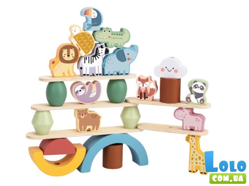 Деревянная игра-балансир Зоопарк, Tooky Toy