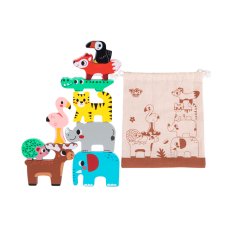 Координационная деревянная игра Башня зверюшек, Tooky Toy