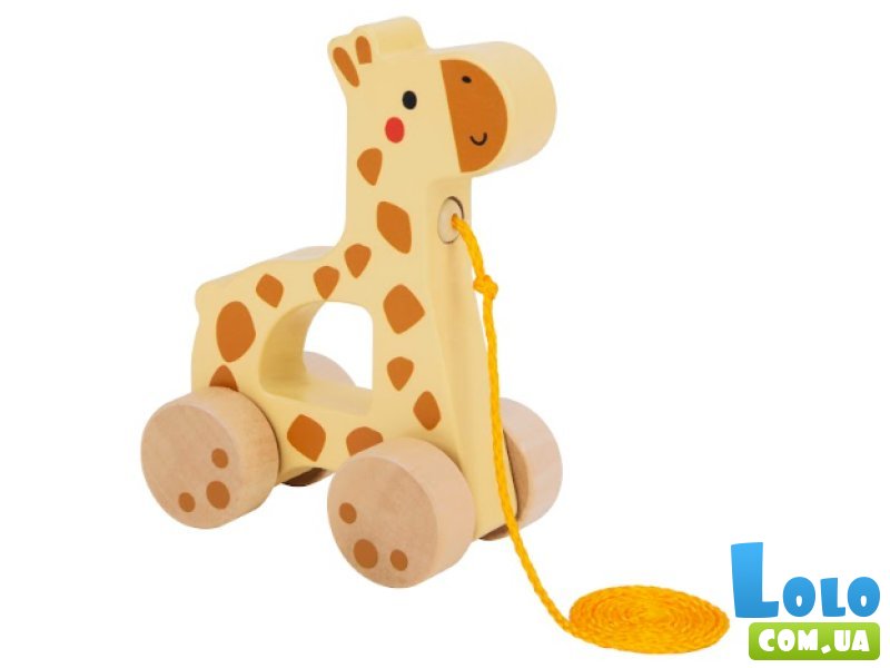 Деревянная каталка Жираф, Tooky Toy