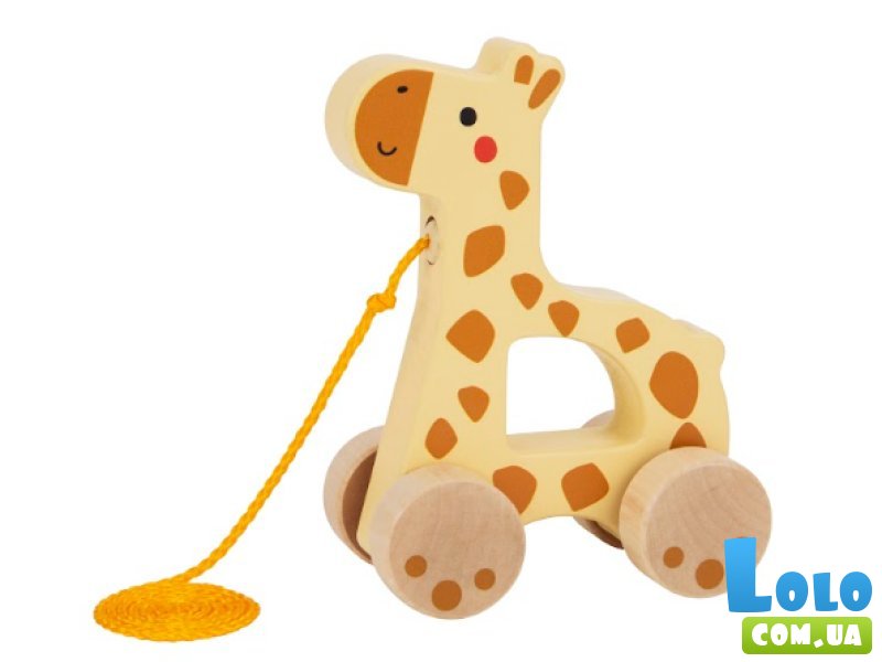 Деревянная каталка Жираф, Tooky Toy