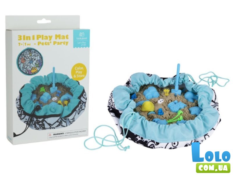 Игровой коврик 3 в 1 Вечеринка домашних животных, Tooky Land