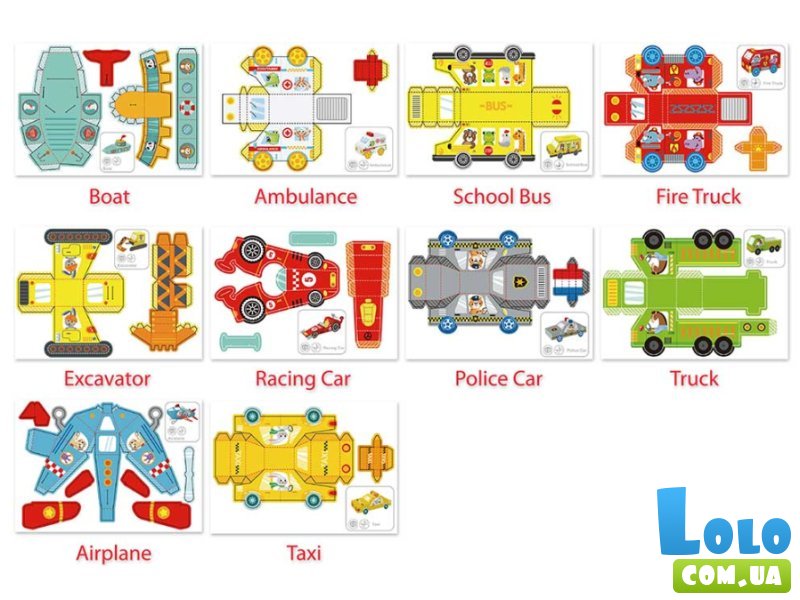 3D оригами Транспорт, Tooky Land