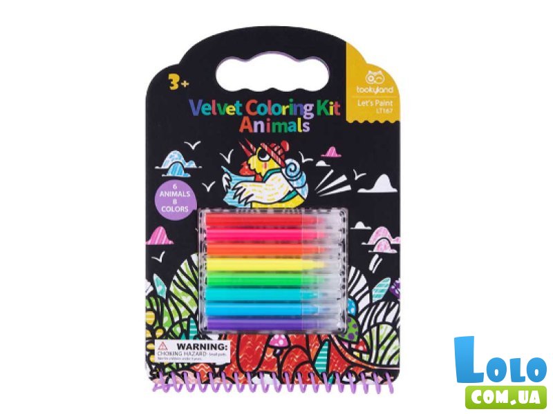 Набор бархатных раскрасок Животные, Tooky Land