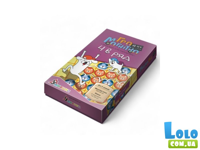 Настольная магнитная игра 4 в ряд, Умняшка