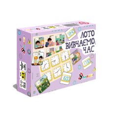 Настольная развивающая игра Лото изучаем время, Умняшка