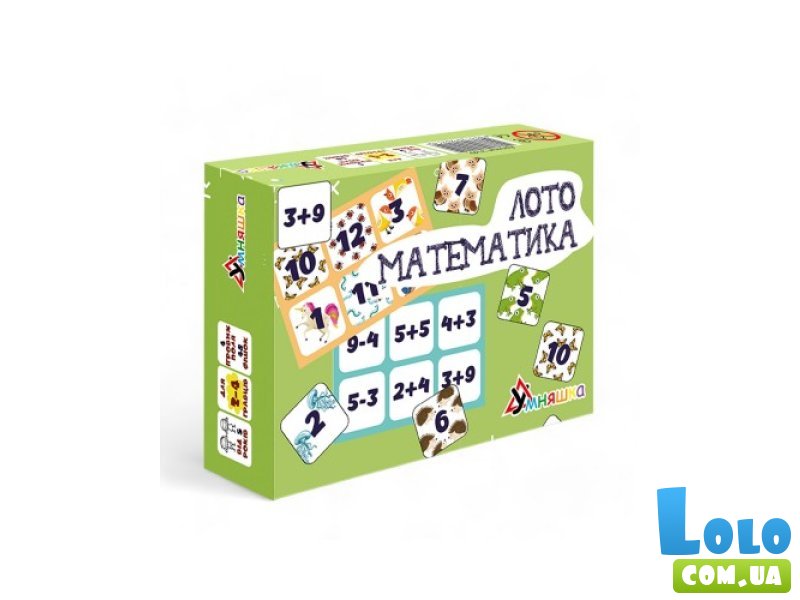 Настольная развивающая игра Лото математика, Умняшка