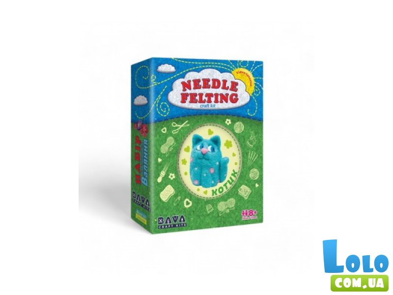 Набор для творчества Валяние Голубой котик, Умняшка