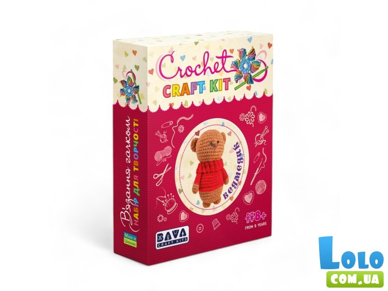 Набор для творчества Вязание крючком. Мишка, Умняшка