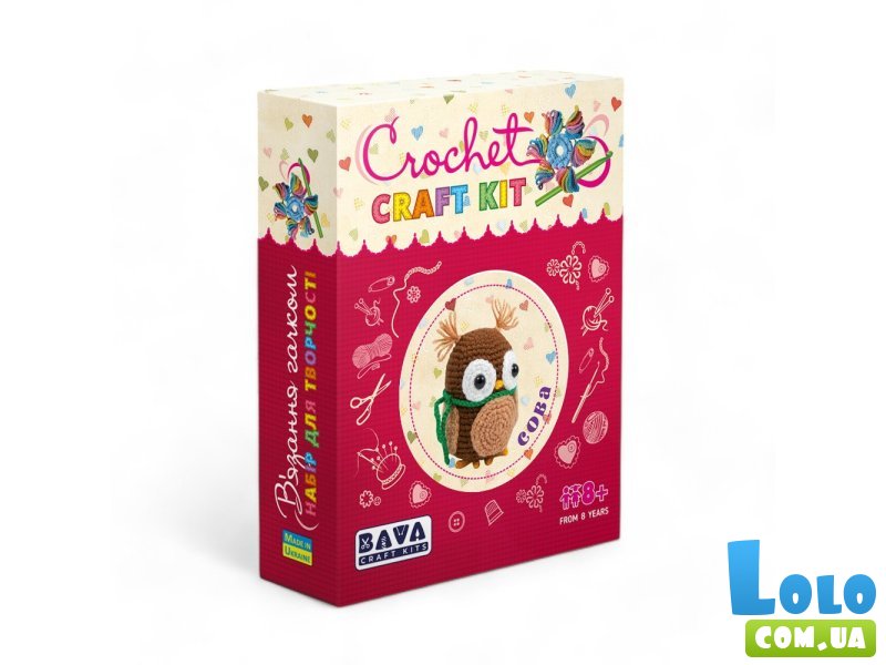 Набор для творчества Вязание крючком. Сова, Умняшка