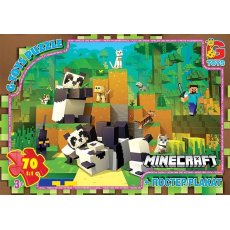 Пазлы MINECRAFT, G-Toys, 70 эл.