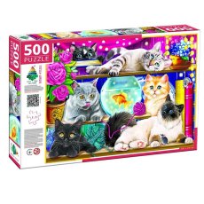 Пазлы Котики на полке, Енергія плюс, 500 эл.