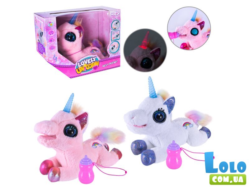 Мягкая интерактивная игрушка Единорог (в ассортименте)