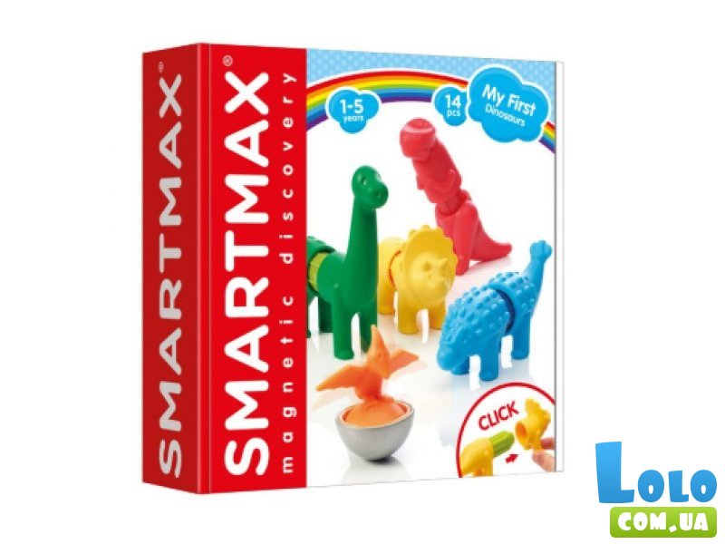 Конструктор магнитный Мои первые динозавры Smartmax (SMX 223), 14 дет.