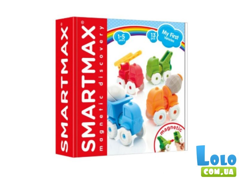 Конструктор магнитный Мои первые машинки, Smartmax (SMX 226), 13 дет.