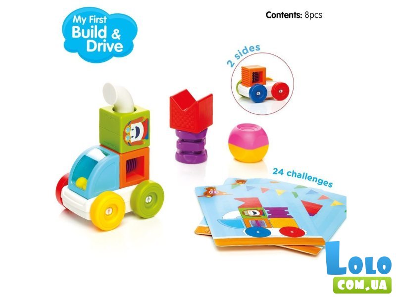 Конструктор магнитный Мои первые едущие модели Smartmax (SMX 237), 8 дет.