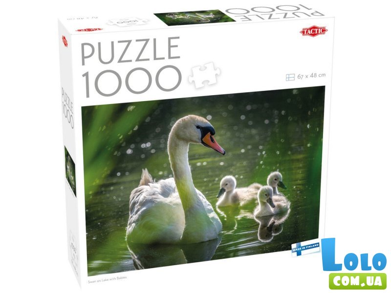 Пазл Лебедь на озере с малышами, Tactic, 1000 эл.