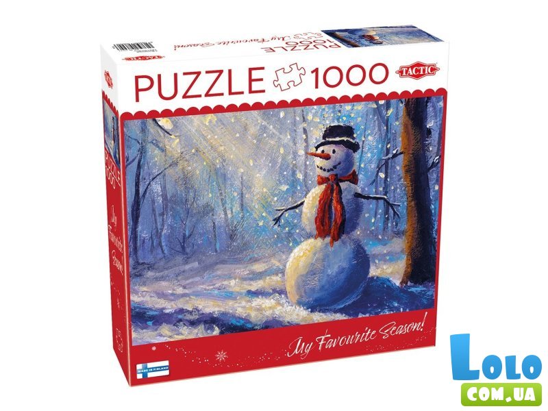 Пазл Счастливый снеговик, Tactic, 1000 эл.