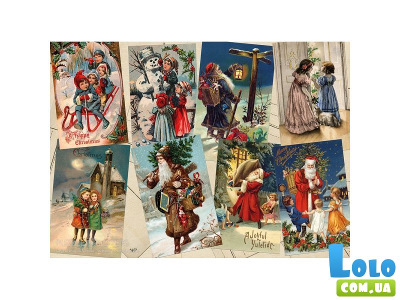 Пазл Винтажные Рождественские открытки, Tactic, 1000 эл.