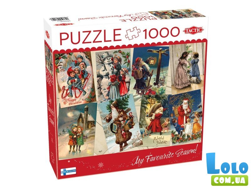 Пазл Винтажные Рождественские открытки, Tactic, 1000 эл.