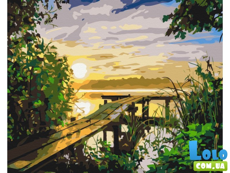 Картина по номерам Закат на реке, Brushme (40х50 см)