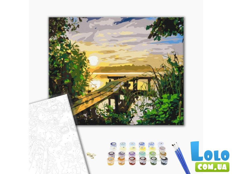 Картина по номерам Закат на реке, Brushme (40х50 см)