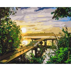Картина по номерам Закат на реке, Brushme (40х50 см)