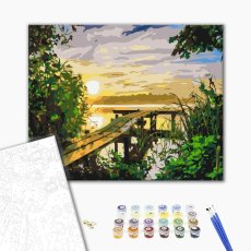 Картина по номерам Закат на реке, Brushme (40х50 см)