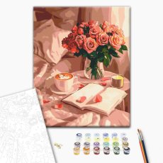 Картина по номерам Аромат роз и кофе, Brushme (40х50 см)