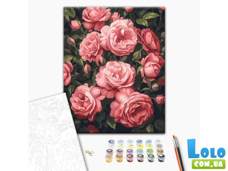 Картина по номерам Душистый куст пионов, Brushme (40х50 см)