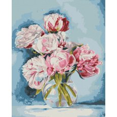Картина по номерам Пионы в вазе ©Iryna Ponna, Brushme (40х50 см)