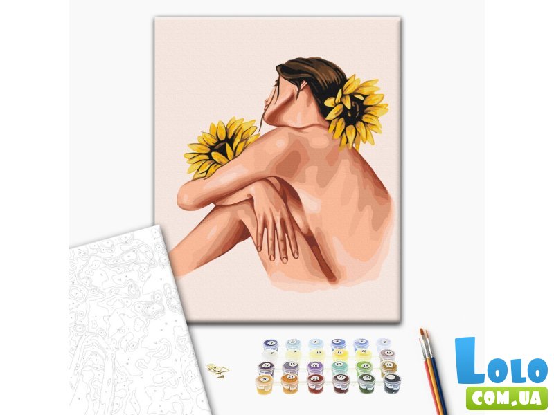 Картина по номерам Объятия подсолнухов ©Alla Berezovska, Brushme (40х50 см)