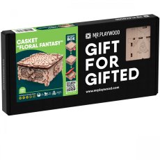 Деревянный механический 3D конструктор Шкатулка Цветочная Фантазия, MR.PLAYWOOD (10607), 220 дет.