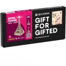 Деревянный механический 3D конструктор Эйфелева башня (Эко-Лайт), MR.PLAYWOOD (10205), 163 дет.