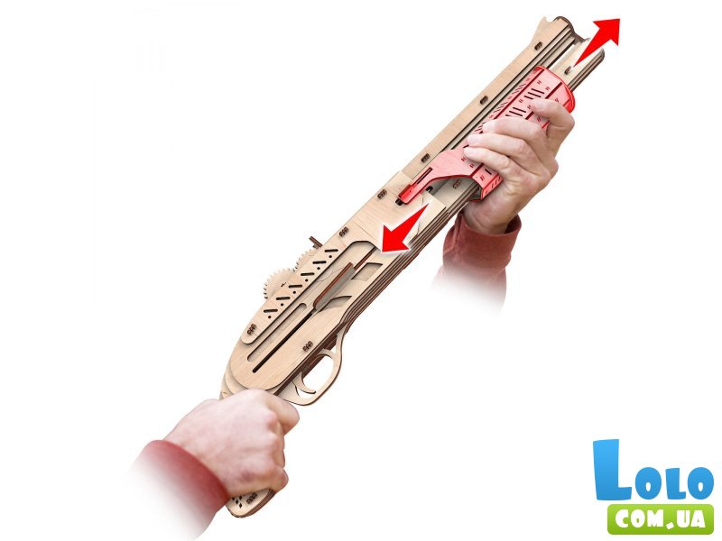 Деревянный механический 3D конструктор Ружье, MR.PLAYWOOD (10102), 96 дет.