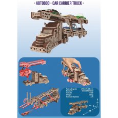 Деревянный механический 3D конструктор Автовоз, MR.PLAYWOOD (10106), 134 дет.