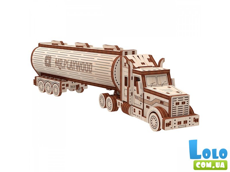 Деревянный механический 3D конструктор Бензовоз, MR.PLAYWOOD (10108), 106 дет.