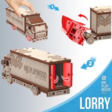 Деревянный механический 3D конструктор Грузовик, MR.PLAYWOOD (10109), 42 дет.