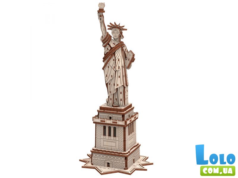 Деревянный механический конструктор Статуя Свободы, MR.PLAYWOOD (10413), 109 дет.