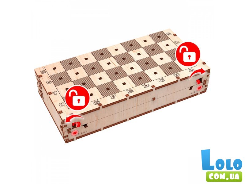 Деревянный механический 3D конструктор Шахматы, MR.PLAYWOOD (10901), 129 дет.