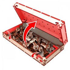 Деревянный механический 3D конструктор Шахматы, MR.PLAYWOOD (10901), 129 дет.