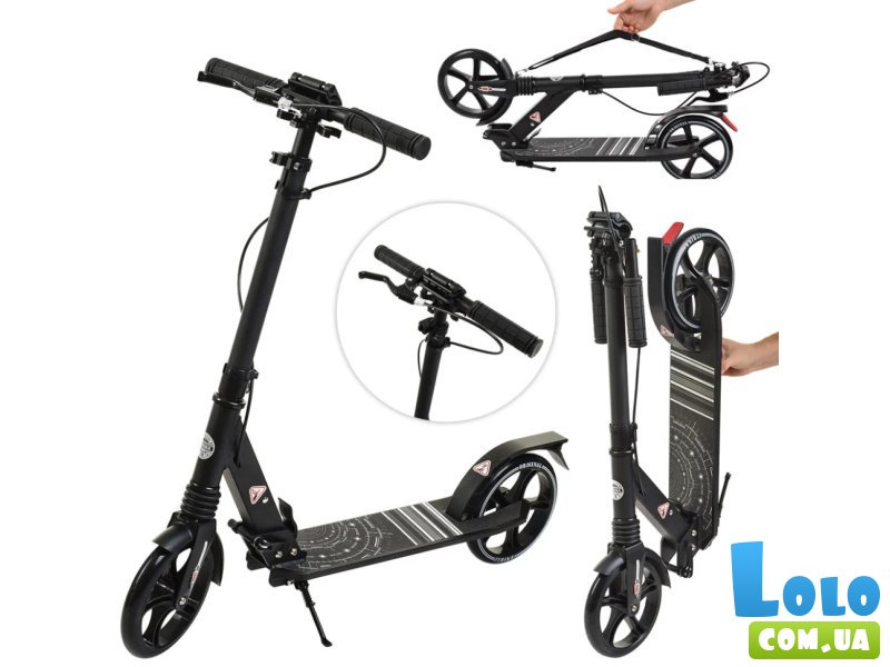 Самокат двухколесный, iTrike (черный)